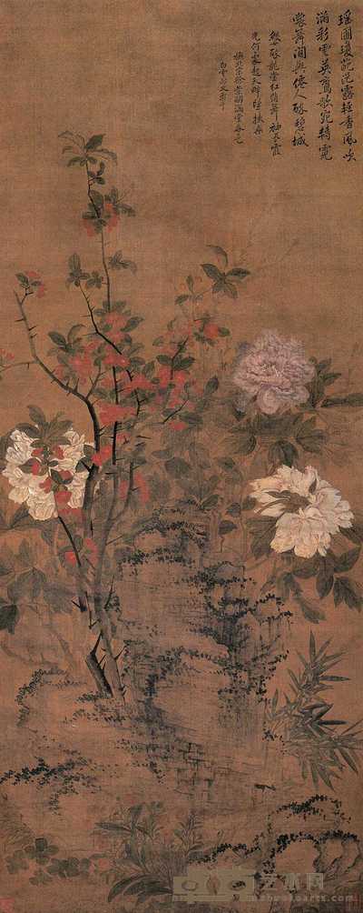 恽南田（款） 满堂春色 立轴 145×58cm